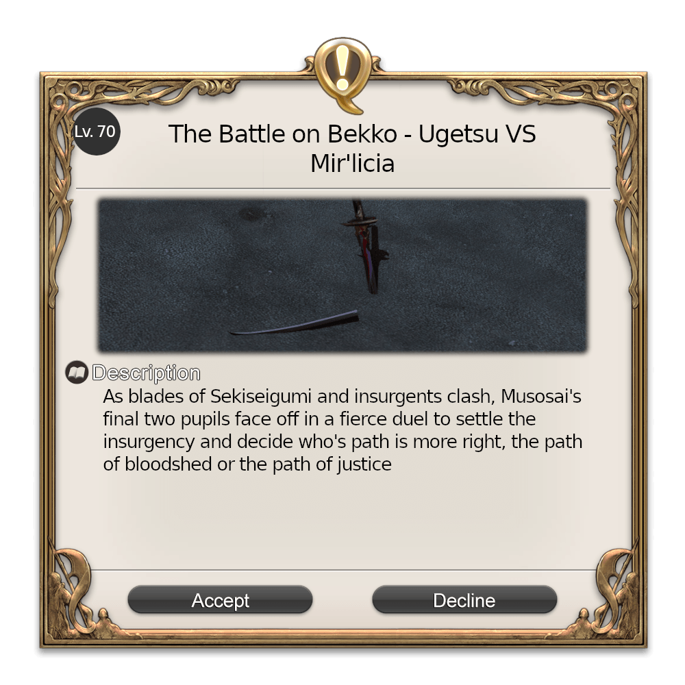 The Battle on Bekko - Ugetsu VS Mir'licia The Battle on Bekko - Ugetsu VS Mir'licia